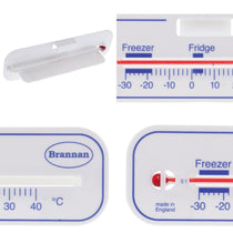 Brannan Horizontal Fridge Or Freezer Thermometer - White
