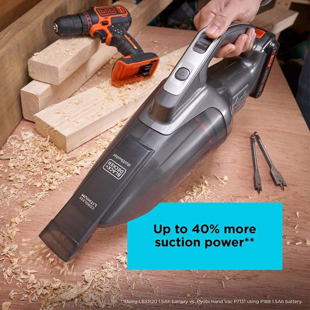 Black & Decker 18V Power Connect Dustbuster Handheld Vacuums Cleaner Bare Unit - Gray
