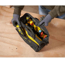 Stanley STA193330 Tool Bag 30cm x 25cm x 13cm With 8 Interior 2 Exterior Pockets And Reinfored Base - Yellow/Black