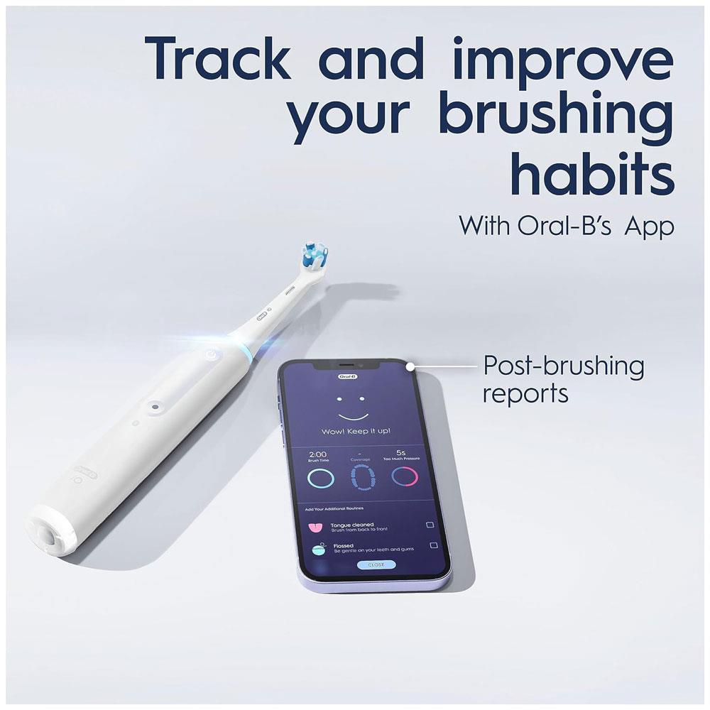 Oral-B iO4 Electric Toothbrush 4 Modes With Teeth Whitening  UK 2 Pin Plug - White