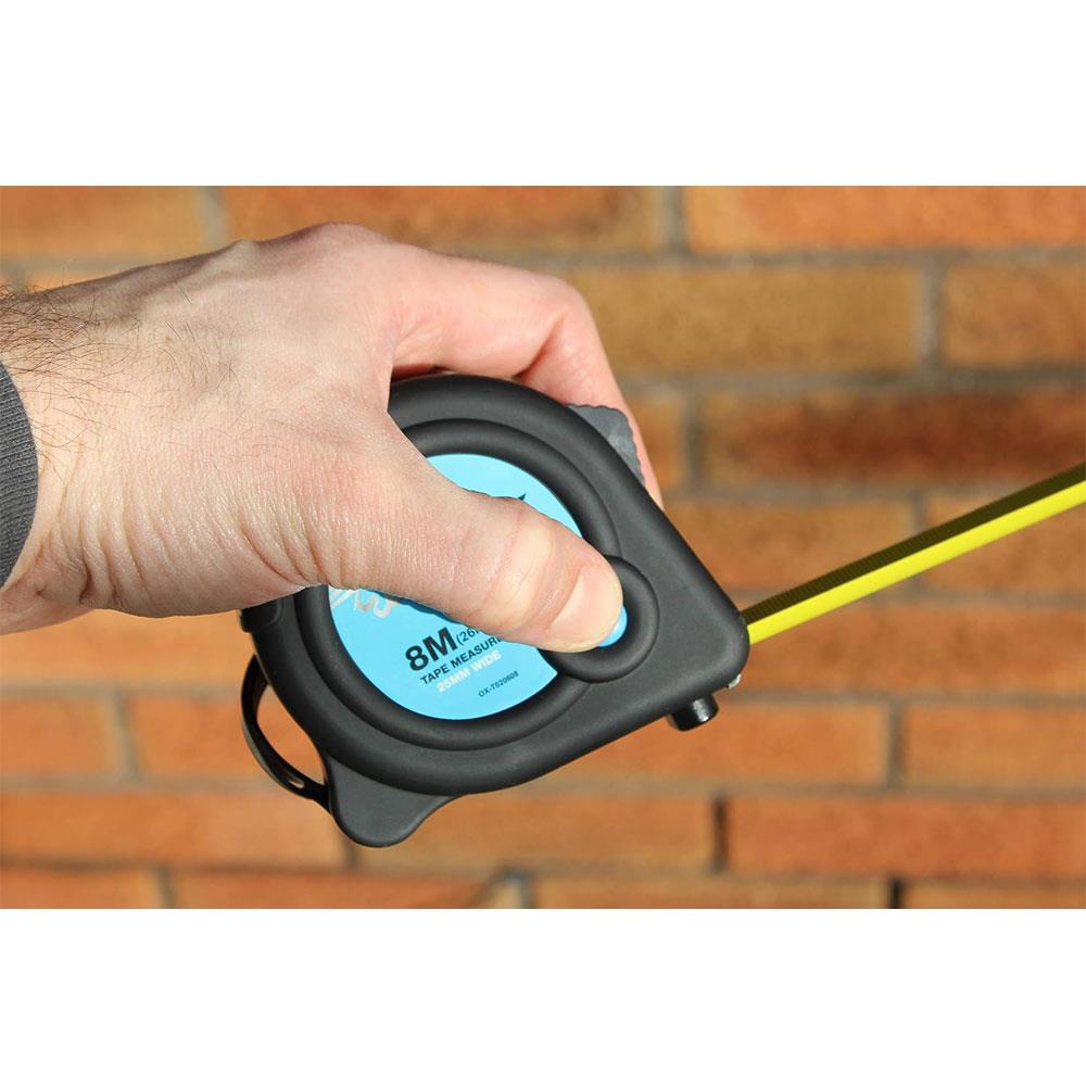OX Tools Trade Tape Measure 8m Metric Only - Black/Blue