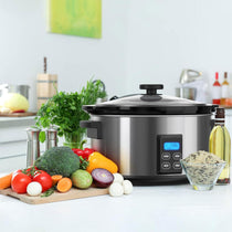 Wahl James Martin Digital Slow Cooker Ceramic Pot Brushed Stainless Steel 4.7 Litres - Silver