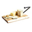 KitchenCraft Artesa Acacia Wood Wire Cheese Slicer Board 27 x 19 cm - Brown/Black