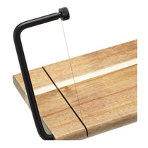 KitchenCraft Artesa Acacia Wood Wire Cheese Slicer Board 27 x 19 cm - Brown/Black