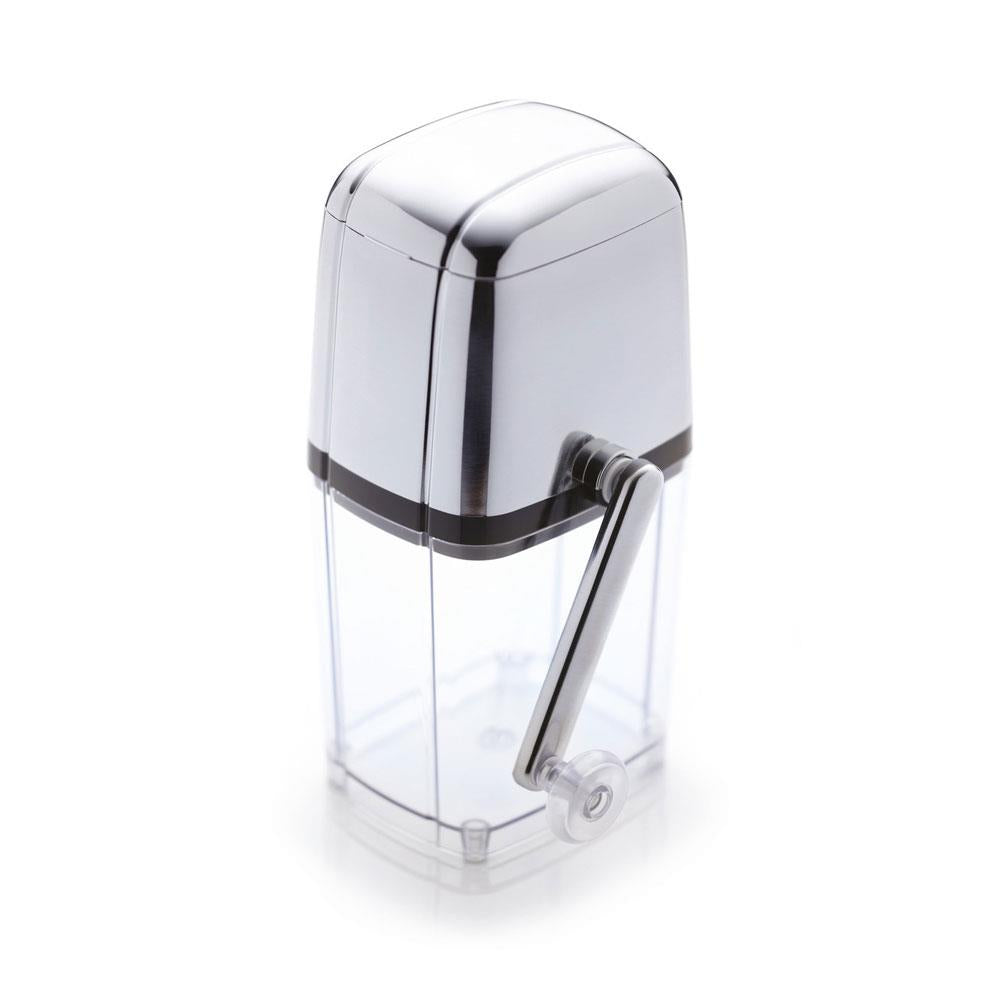 KitchenCraft BarCraft Ice Crusher Machine With Scoop For Cocktails Rotary Action Acrylic - Silver