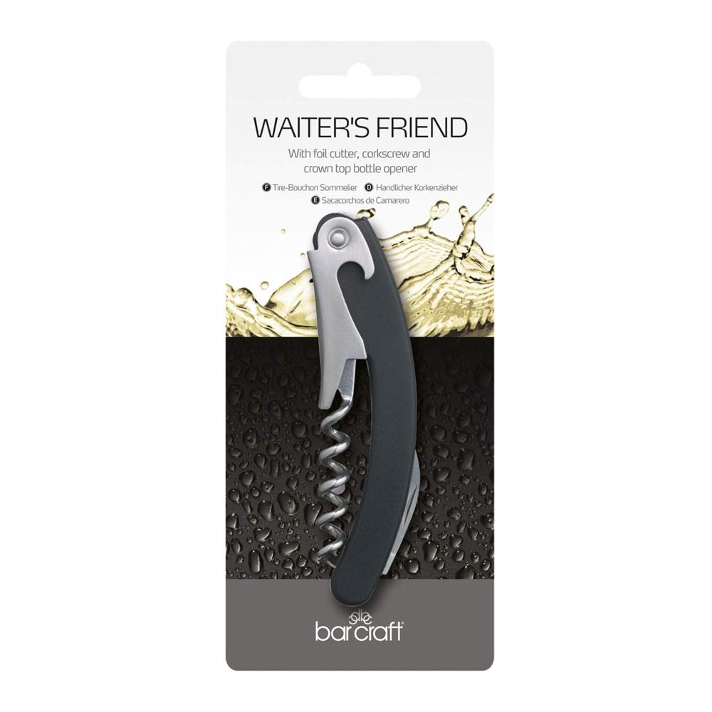 KitchenCraft BarCraft Waiters Friend Corkscrew Wine Opener - Black