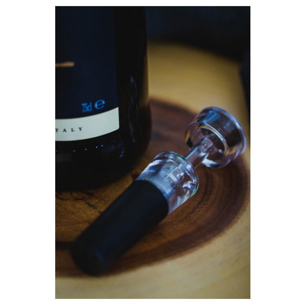 KitchenCraft BarCraft Vacuum Wine Pump Stopper And Wine Preserver Wine Bottle Saver - Black