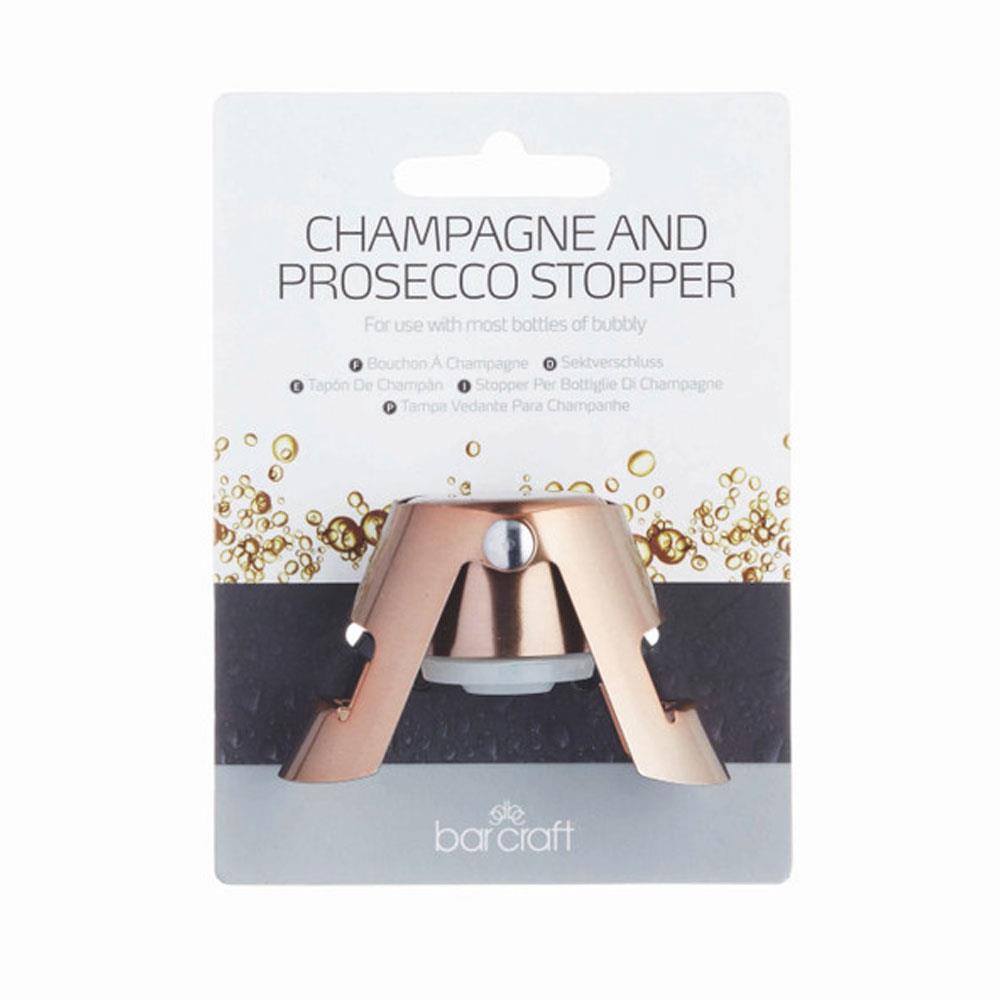 KitchenCraft Sparkling Wine/Champagne Stopper Stainless Steel - Copper