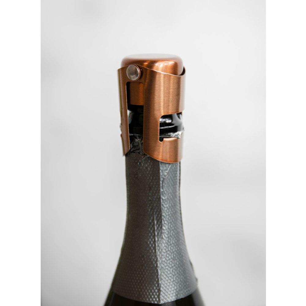KitchenCraft Sparkling Wine/Champagne Stopper Stainless Steel - Copper