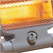 Daewoo 800W Small Quartz Halogen Heater With 2 Heat Settings Portable Handle - Grey