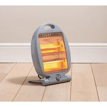 Daewoo 800W Small Quartz Halogen Heater With 2 Heat Settings Portable Handle - Grey