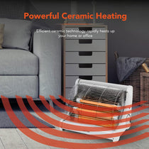 Warmlite Radiant 2 Bar Heater 1200W With Carry Handle Safety Tip-Over Switch - White
