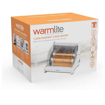 Warmlite Radiant 2 Bar Heater 1200W With Carry Handle Safety Tip-Over Switch - White