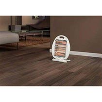 Warmlite 800W Folding Quartz Heater With 2 Heat Settings Safety Tip Over Switch - White