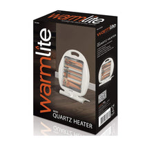 Warmlite 800W Folding Quartz Heater With 2 Heat Settings Safety Tip Over Switch - White