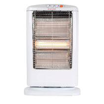 Warmlite Halogen Heater 1200W 3 Heat Settings Automatic Oscillation White