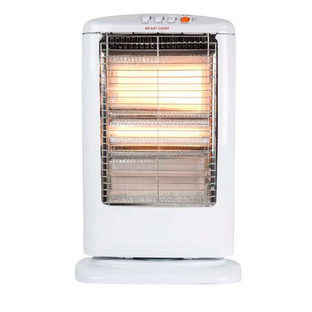 Warmlite Halogen Heater 1200W 3 Heat Settings Automatic Oscillation White