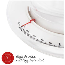 Salter 811 WHWHDR Rotating Dial Mechanical Kitchen Scale Metric/Imperial 3 Kg Capacity - White