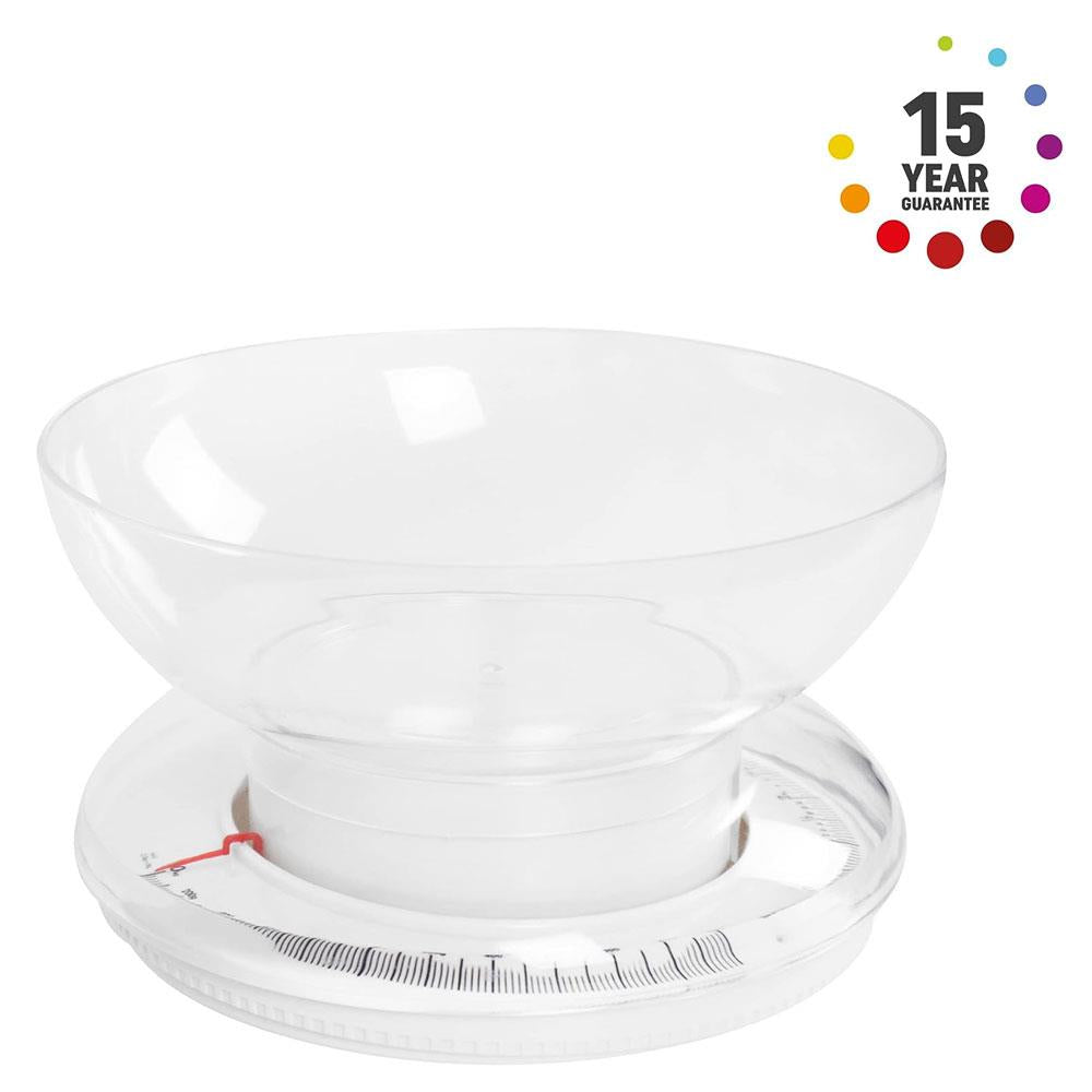 Salter 811 WHWHDR Rotating Dial Mechanical Kitchen Scale Metric/Imperial 3 Kg Capacity - White