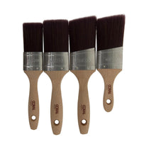 Coral Aspire Oval Paint Brush Set Straight Oval 1.5 Inch 2 Inch 2 Inch Angled 2 Inch Angled Stubby - 4 Piece