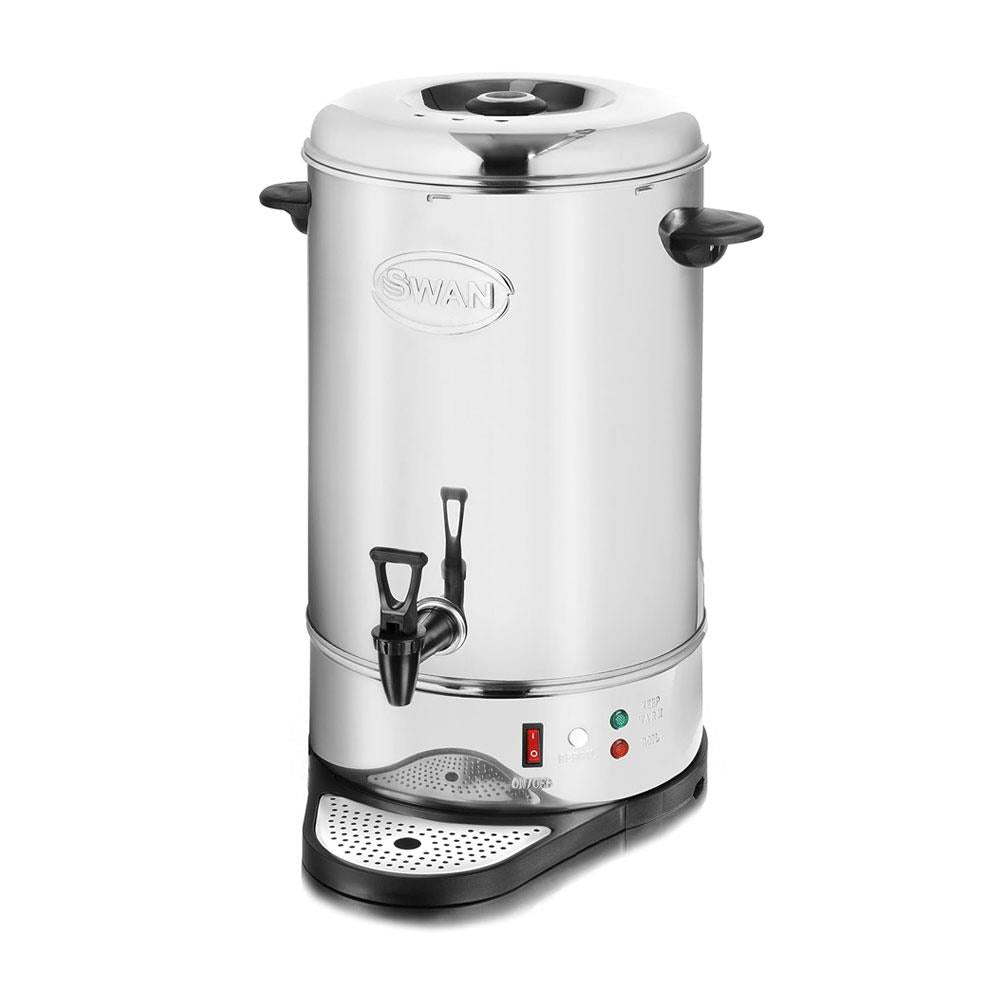 Swan Hot Water Tea Urn 20 Litre Stainless Steel 2200W With Automatic Temperature Control - Silver