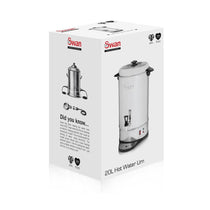 Swan Hot Water Tea Urn 20 Litre Stainless Steel 2200W With Automatic Temperature Control - Silver
