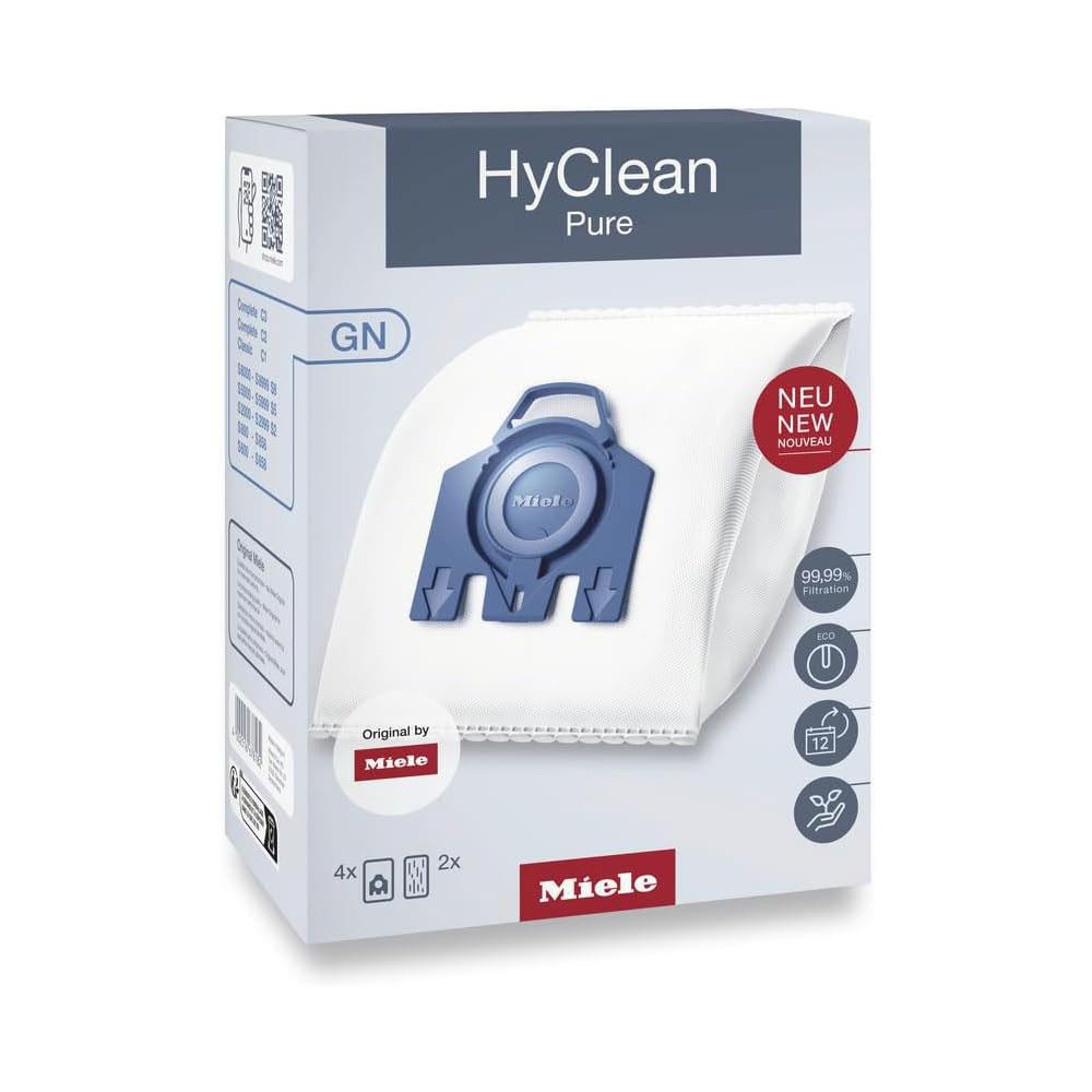 Miele HyClean Pure GN 3D Efficiency Vacuum Cleaner Bags 4 Pack - Blue