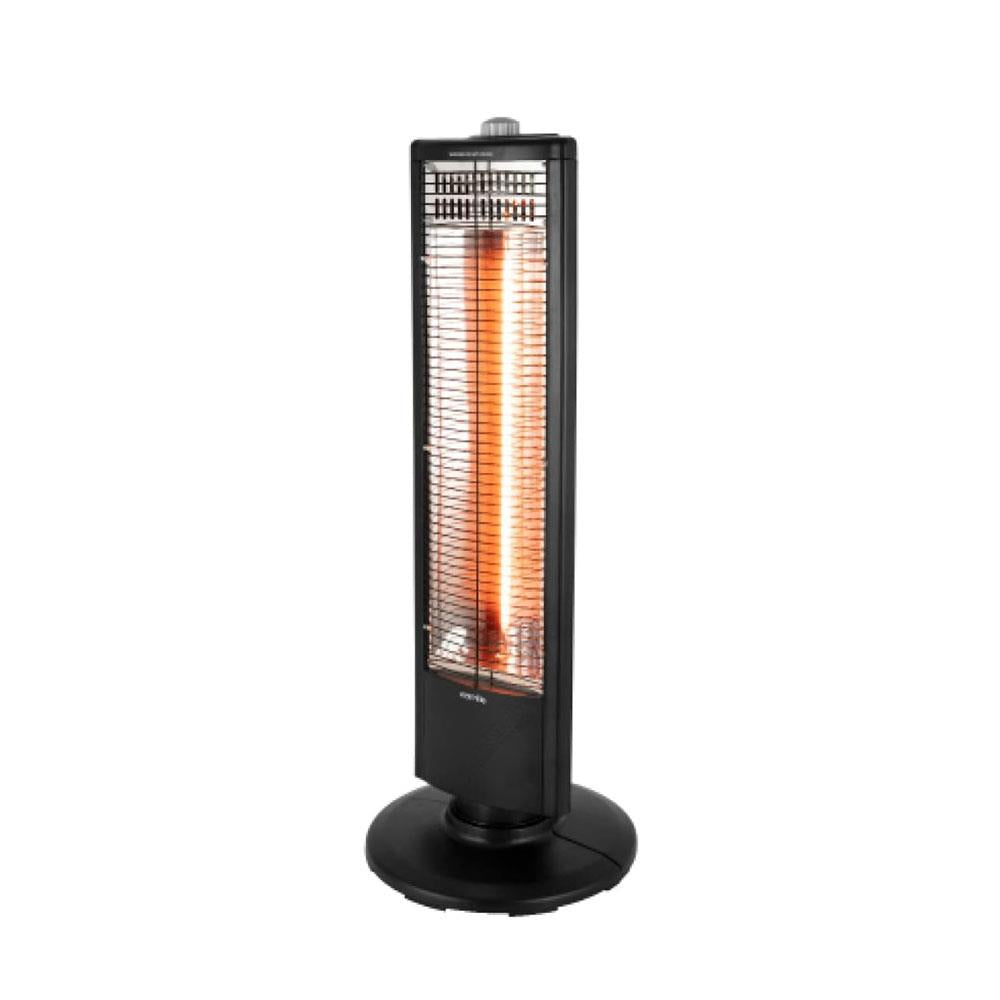 Warmlite 1KW Carbon Infrared Heater With Oscillation With 2 Heat Settings - Black