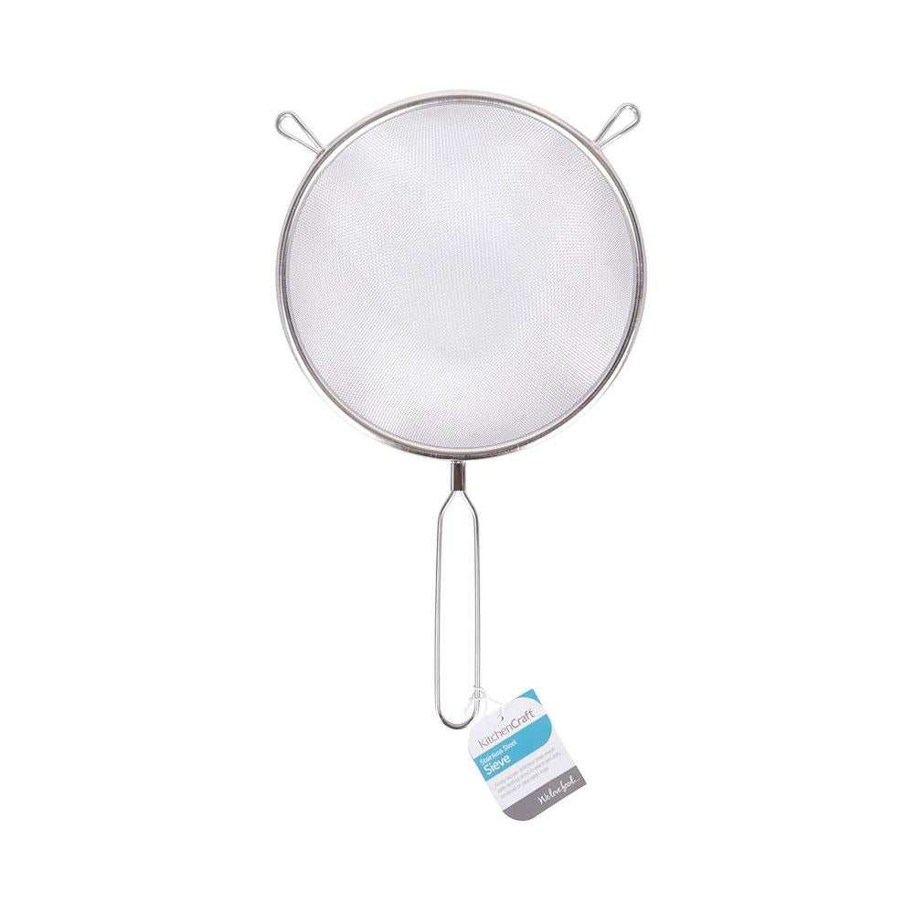 KitchenCraft 20cm Round Sieve Stainless Steel Large - Silver