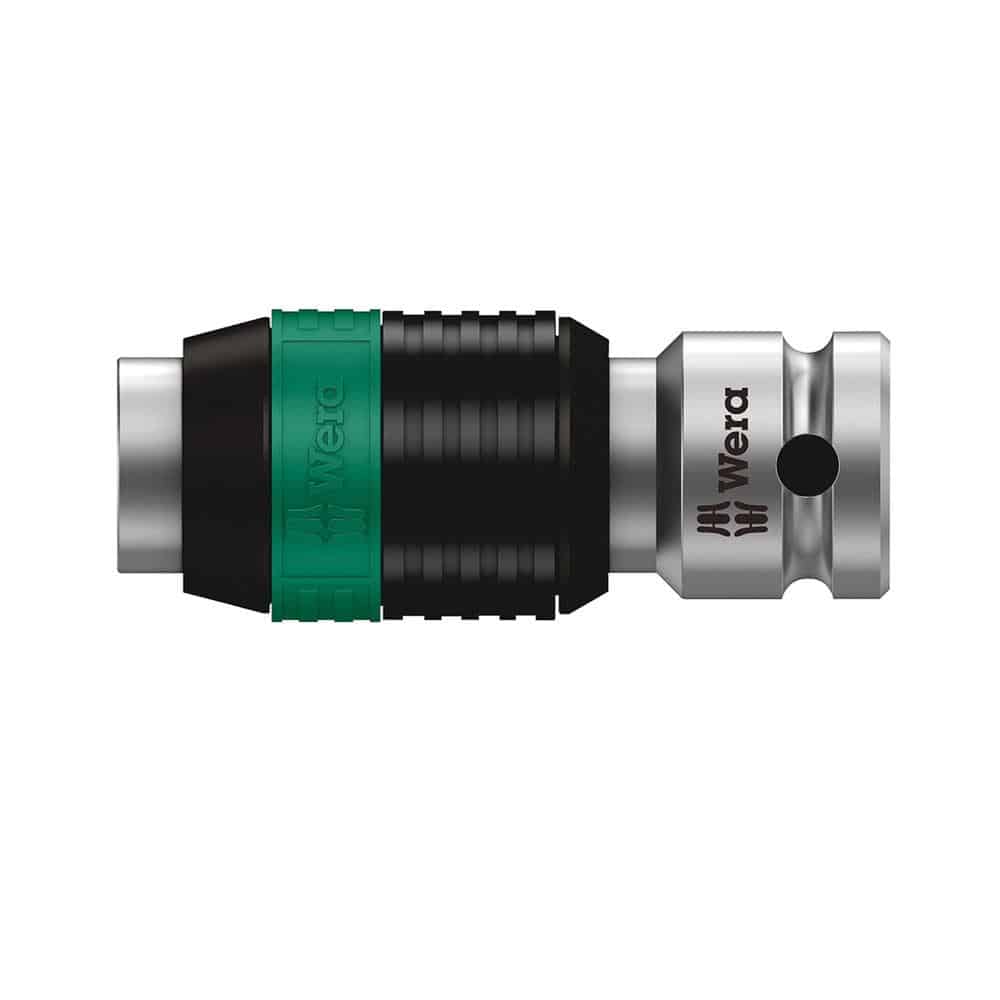 Wera Zyklop 1/4 Inch Hex Screwdriver Bit Adaptor Chuck 37mm - Chrome