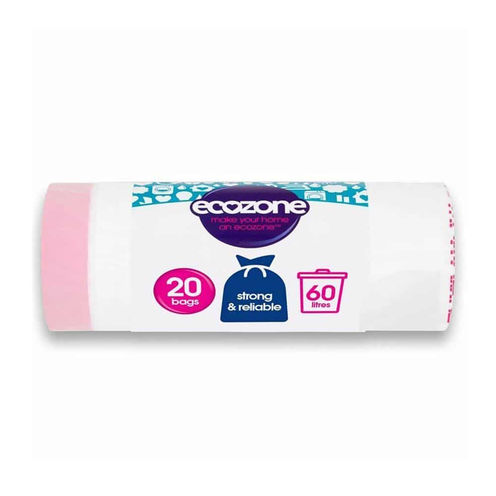 Ecozone Biodegradable Bin Liners 60 Litre 20 Bags