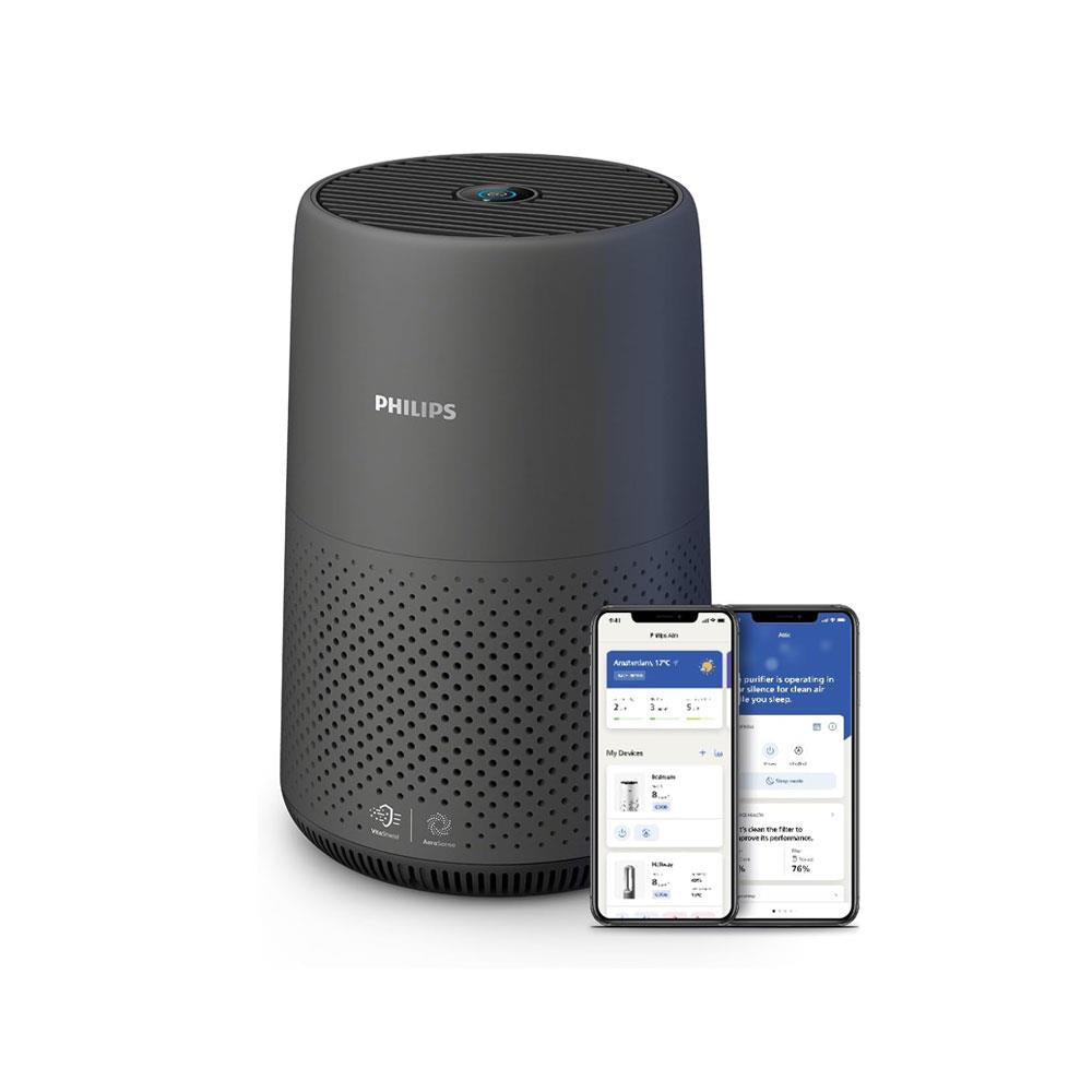 Philips 800i Series Air Purifier 49m2 HEPA And Activer Carbon Filter Connected With Air+ App - Black Main image