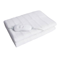 Daewoo Single Electric Heated Blanket With 3 Heat Settings Overheat Protection 40W - White