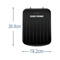 George Foreman Small Fit Grill Versatile Griddle Hot Plate And Toastie Machine - Black