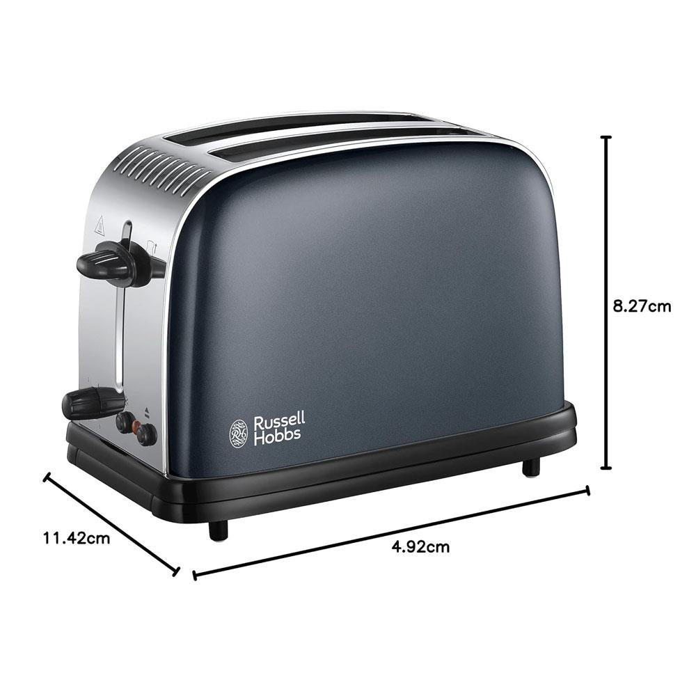Russell Hobbs Colors Plus 2 Slice Toaster Stainless Steel - Grey