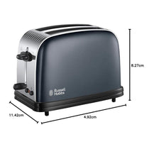 Russell Hobbs Colors Plus 2 Slice Toaster Stainless Steel - Grey