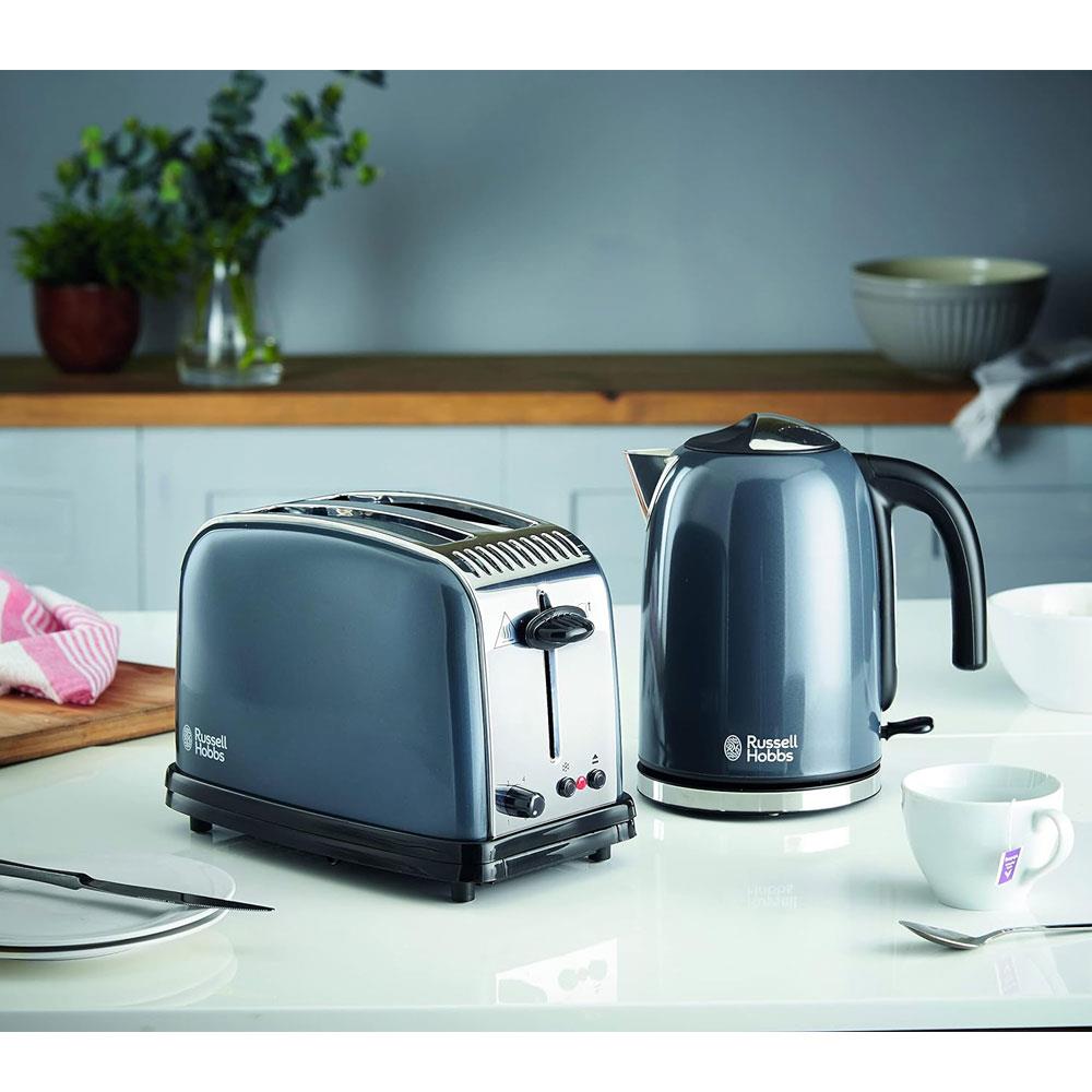 Russell Hobbs Colors Plus 2 Slice Toaster Stainless Steel - Grey