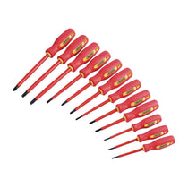 Draper Fully Insulated Screwdriver Set 12 Piece VDE Approved - Blue