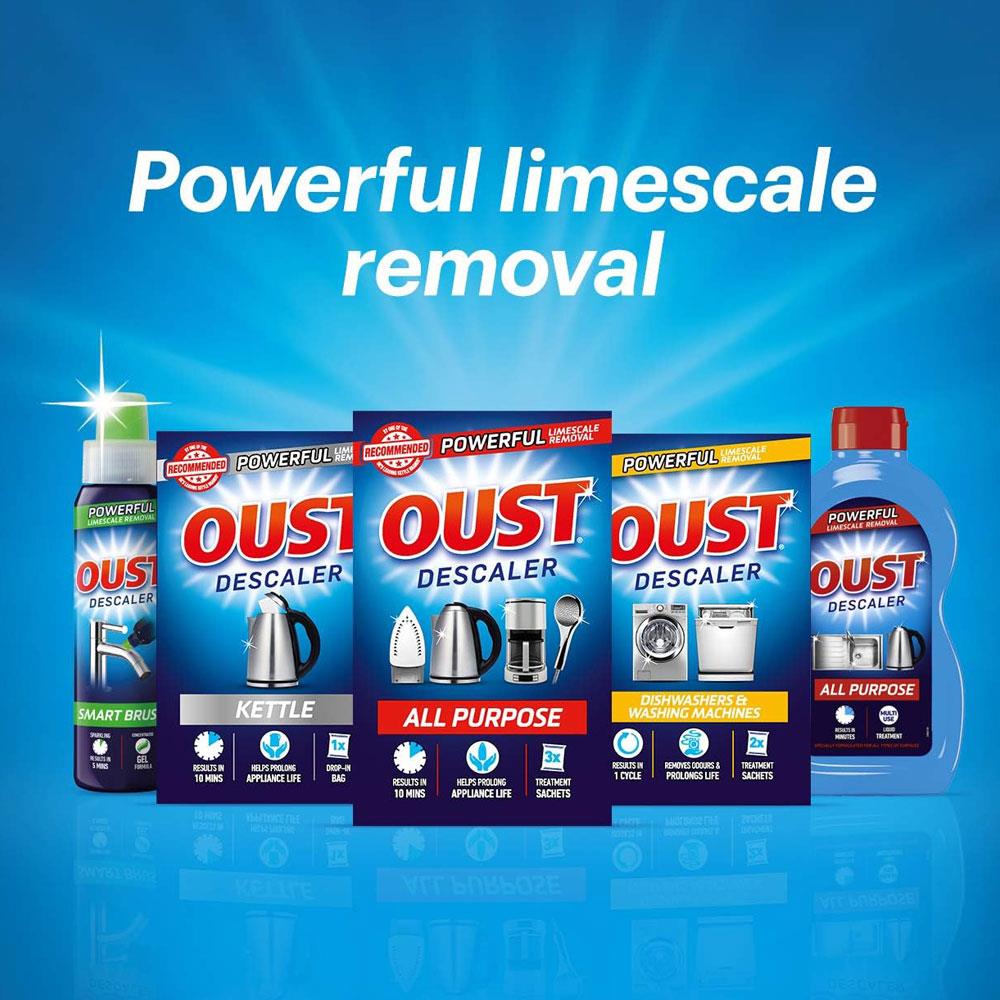 Oust Dishwasher And Washing Machine Cleaner Sachet Treatments - 2 x 75g