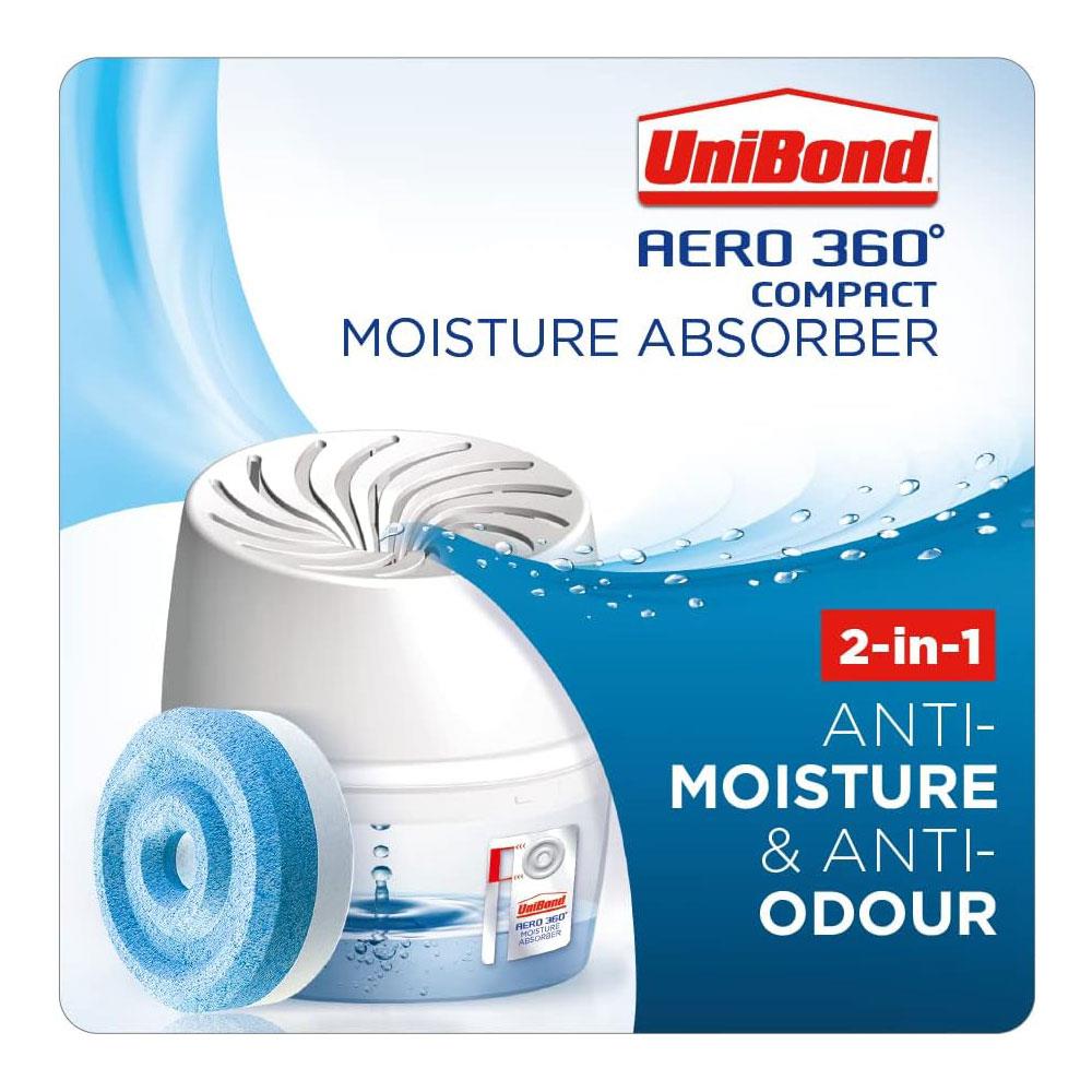 Unibond AERO 360 Compact Moisture Absorber 2-In-1 Anti-Moisture And Anti-Odour Refill Tab - 450g