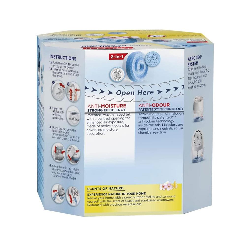Unibond Aero 360 Moisture Absorber Refill Wildflower Meadow - 2 x 450g