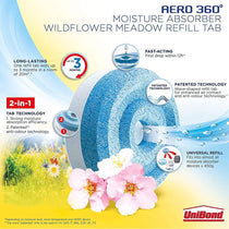 Unibond Aero 360 Moisture Absorber Refill Wildflower Meadow - 2 x 450g