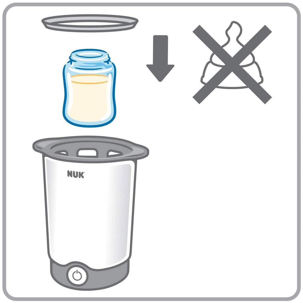NUK Thermo Express Baby Bottle Food Warmer - White/Grey