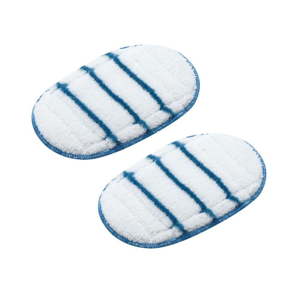 Black & Decker 2 Replacement SteaMitt Pad Accessory Microfibre Washable - White Main image