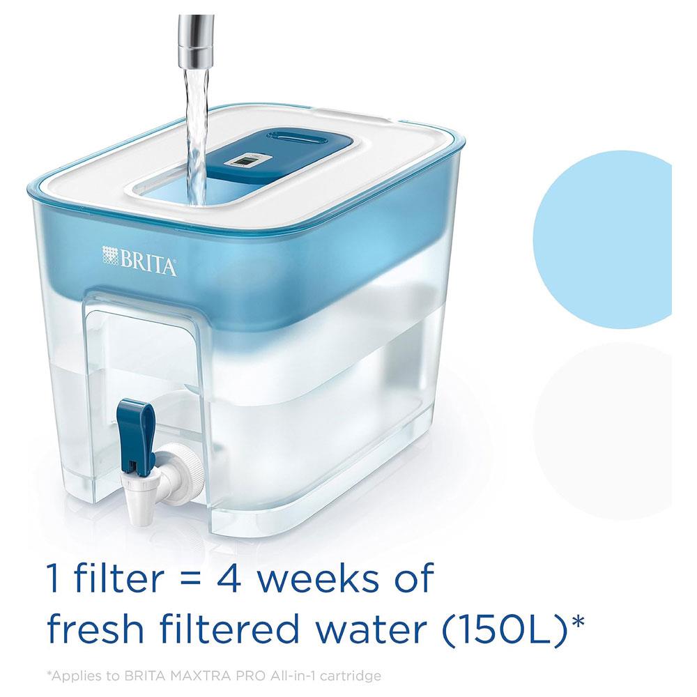 Brita Flow XXL Water Filter Tank 8.2 Litre With 1 MAXTRA PRO Cartridge - Light Blue