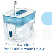 Brita Flow XXL Water Filter Tank 8.2 Litre With 1 MAXTRA PRO Cartridge - Light Blue