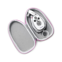 The Quilted Bear Mini Steam Iron Ceramic Sole Base Plate And Travel Hardcase - Pink