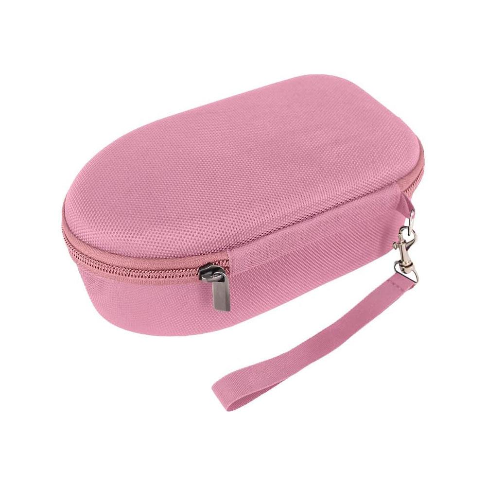 The Quilted Bear Mini Steam Iron Ceramic Sole Base Plate And Travel Hardcase - Pink