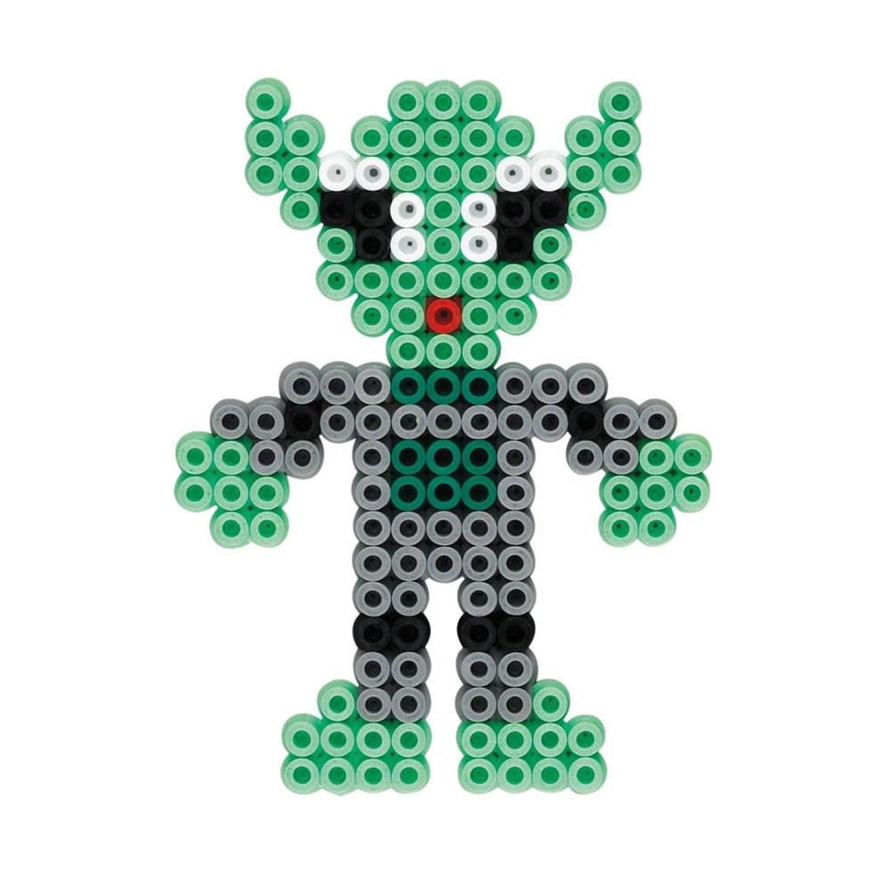 Hama Midi Beads Glow In The Dark Beads 1500 Piece 3 Pegboards - Multicolor