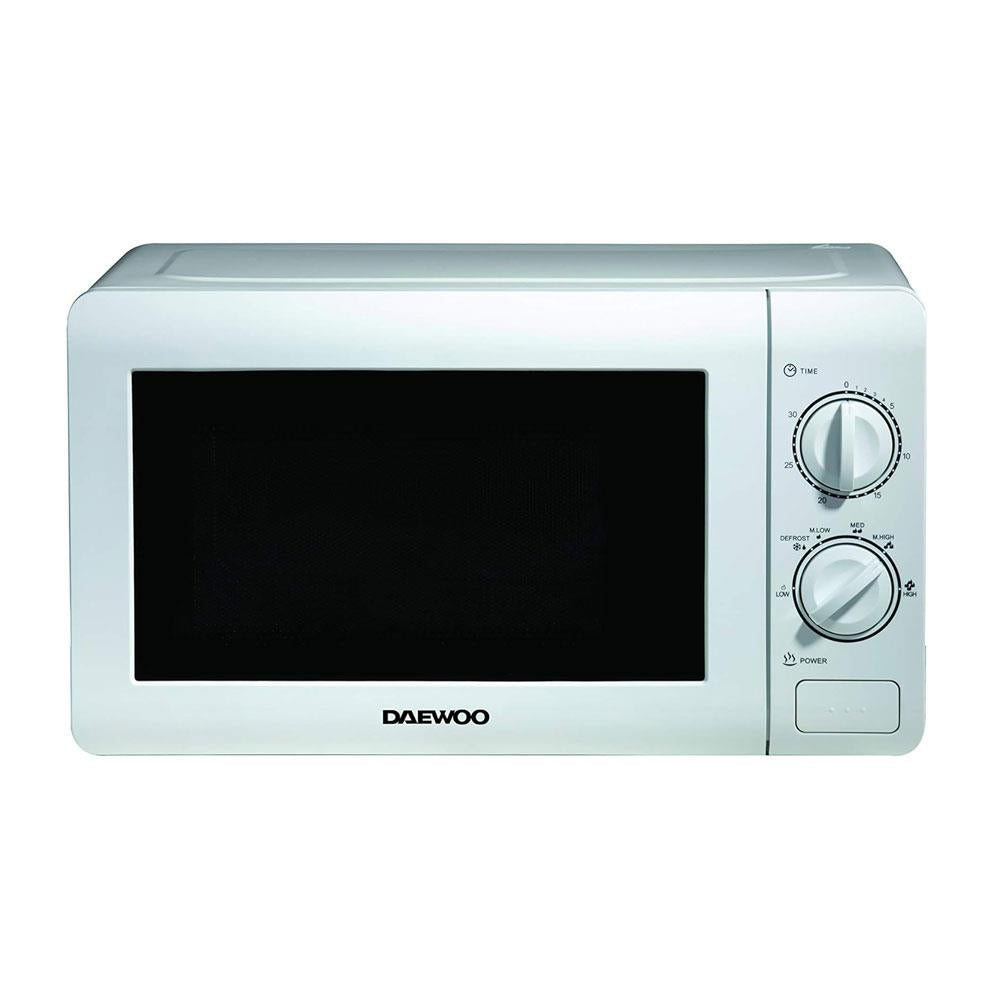 Daewoo Microwave Oven 20 Litres Stainless Steel Cavity 6 Power Levels 800W - White